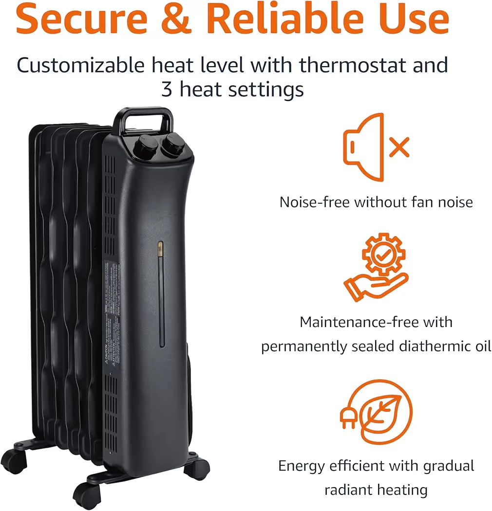 Amazon Basics Oil-Filled Radiator Heater - photo 4