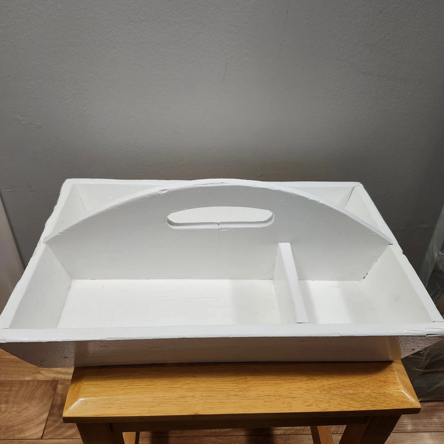 🏆Rustic Old Wood Tray painted White 🤍
