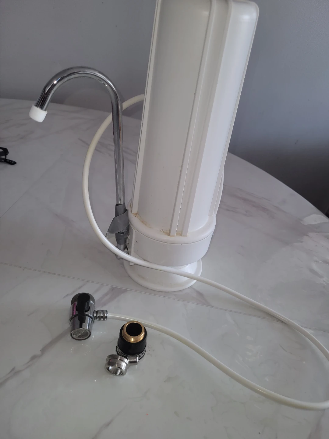 White Under-Sink Water Filter with Faucet and Connectors - photo 3