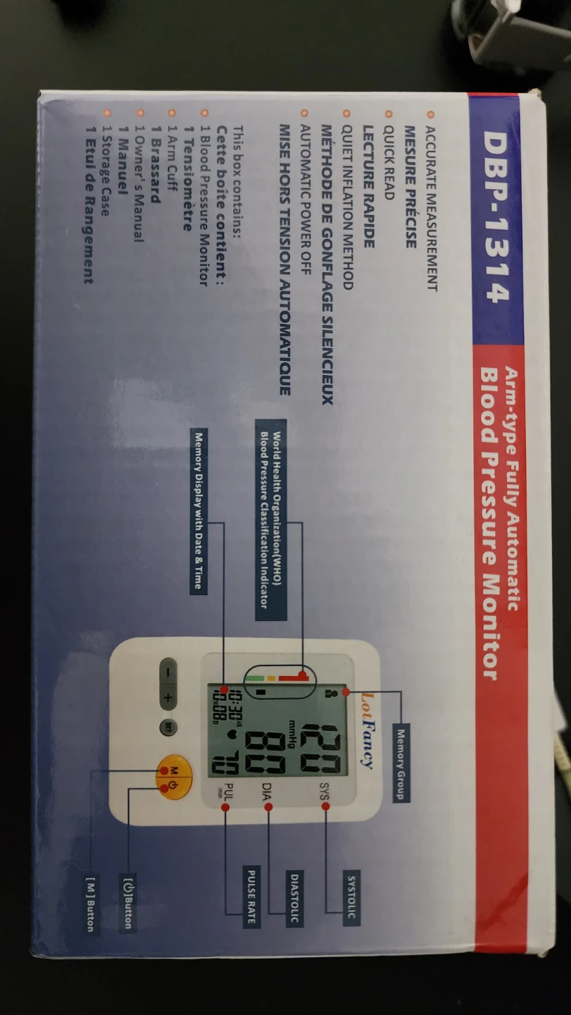 Lot Fancy DBP-1314 Automatic Blood Pressure Monitor - photo 3