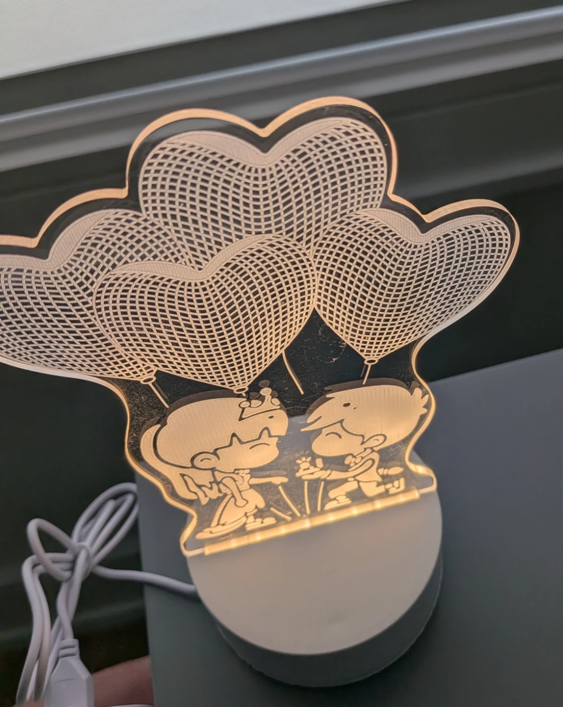 Cute Couple Acrylic Night Light - photo 2