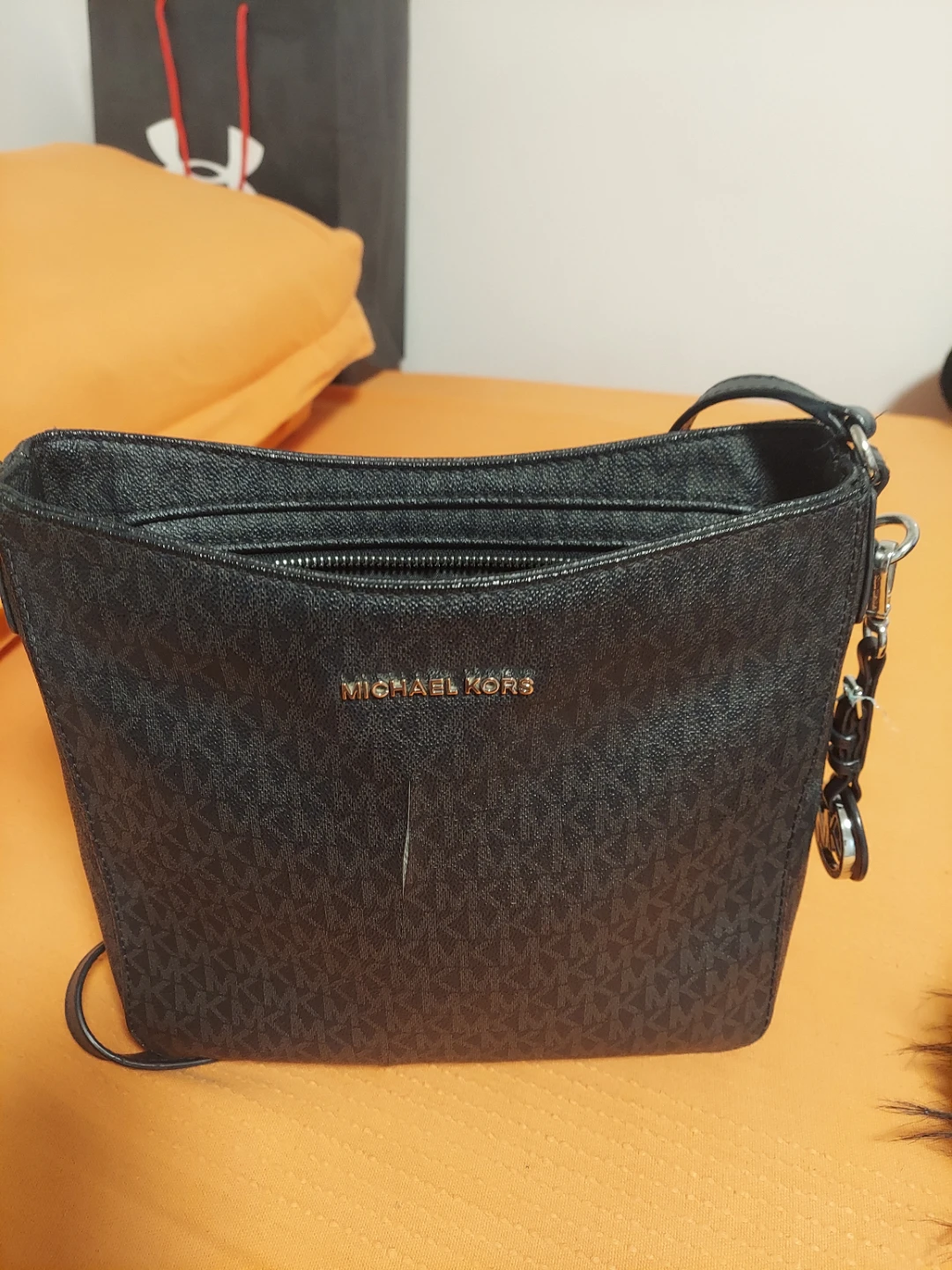 Michael Kors Black Signature Logo Crossbody Bag