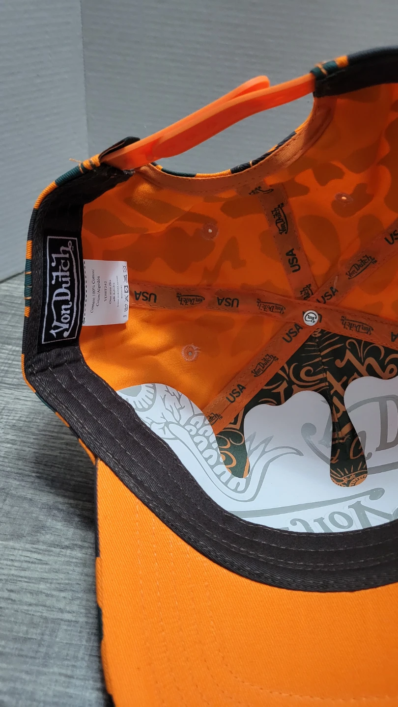 Von Dutch Camo Baseball Cap Orange - photo 2