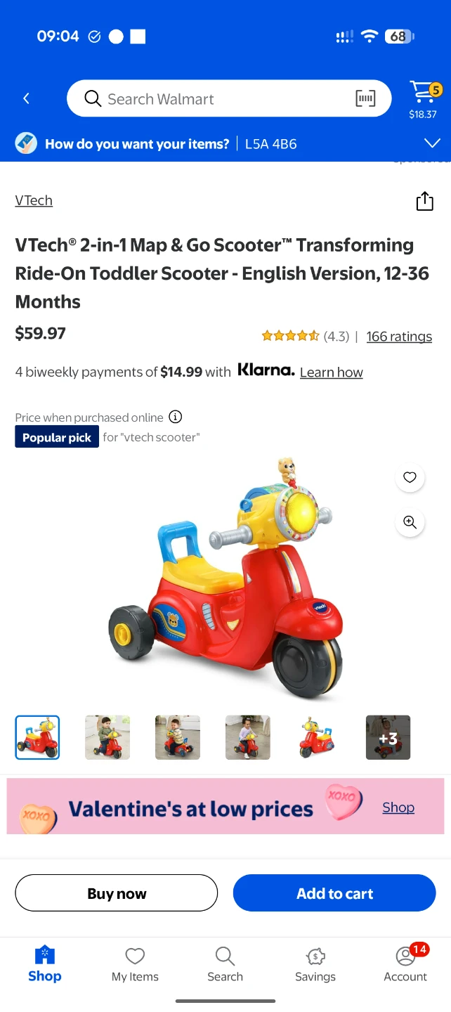 VTech 2-in-1 Map & Go Scooter Ride-On Toy