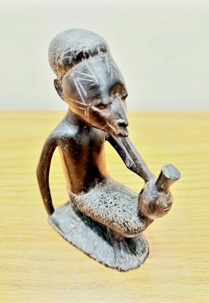 Unique Hand Carved Ebony Wood Sculpture - photo 2