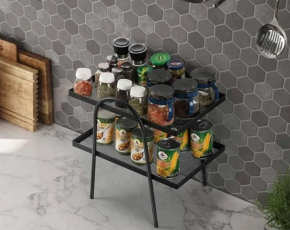 2(pack)2-tier countertop spice rack, a practical storage ...