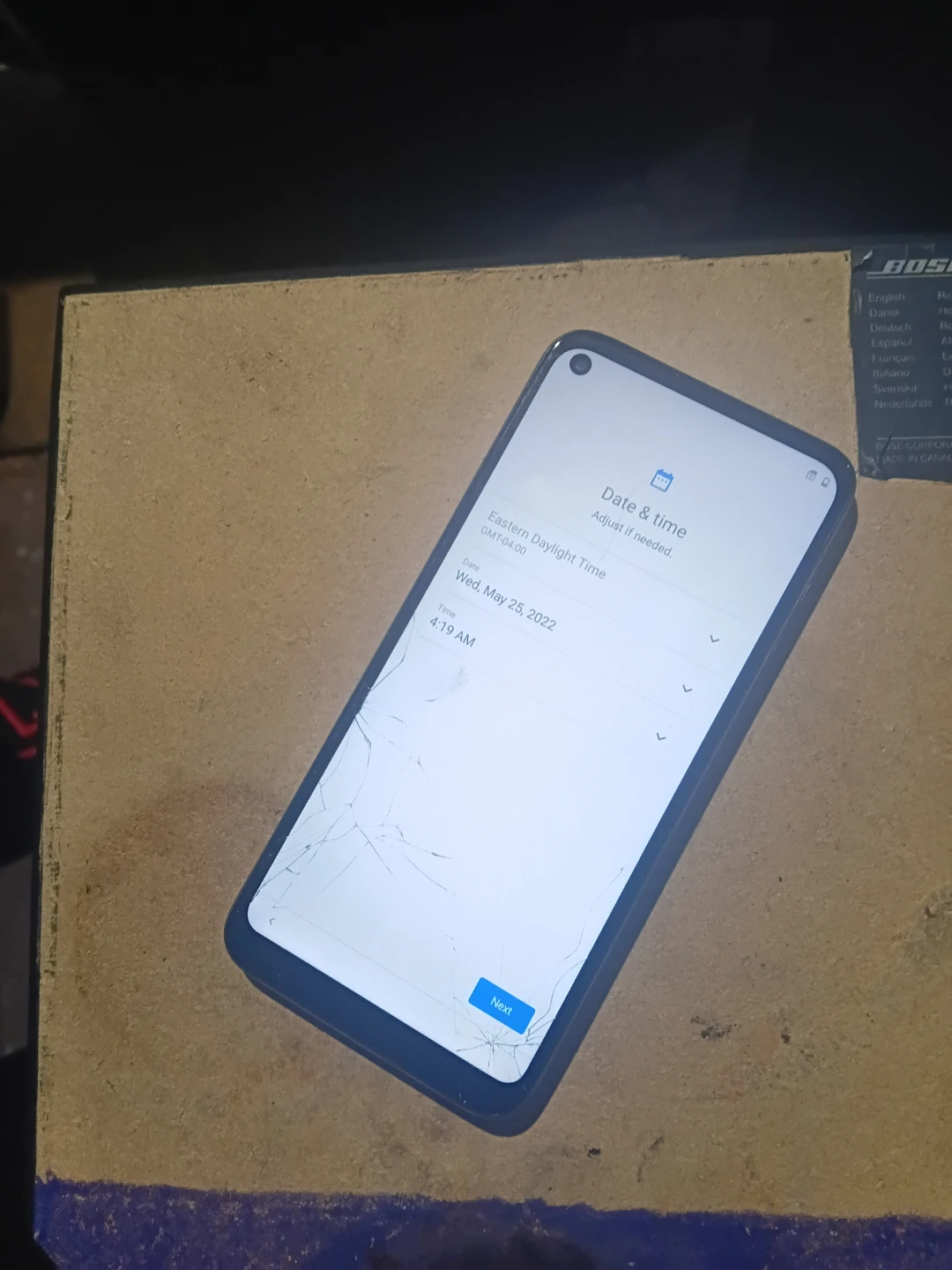 Smartphone with Cracked Screen