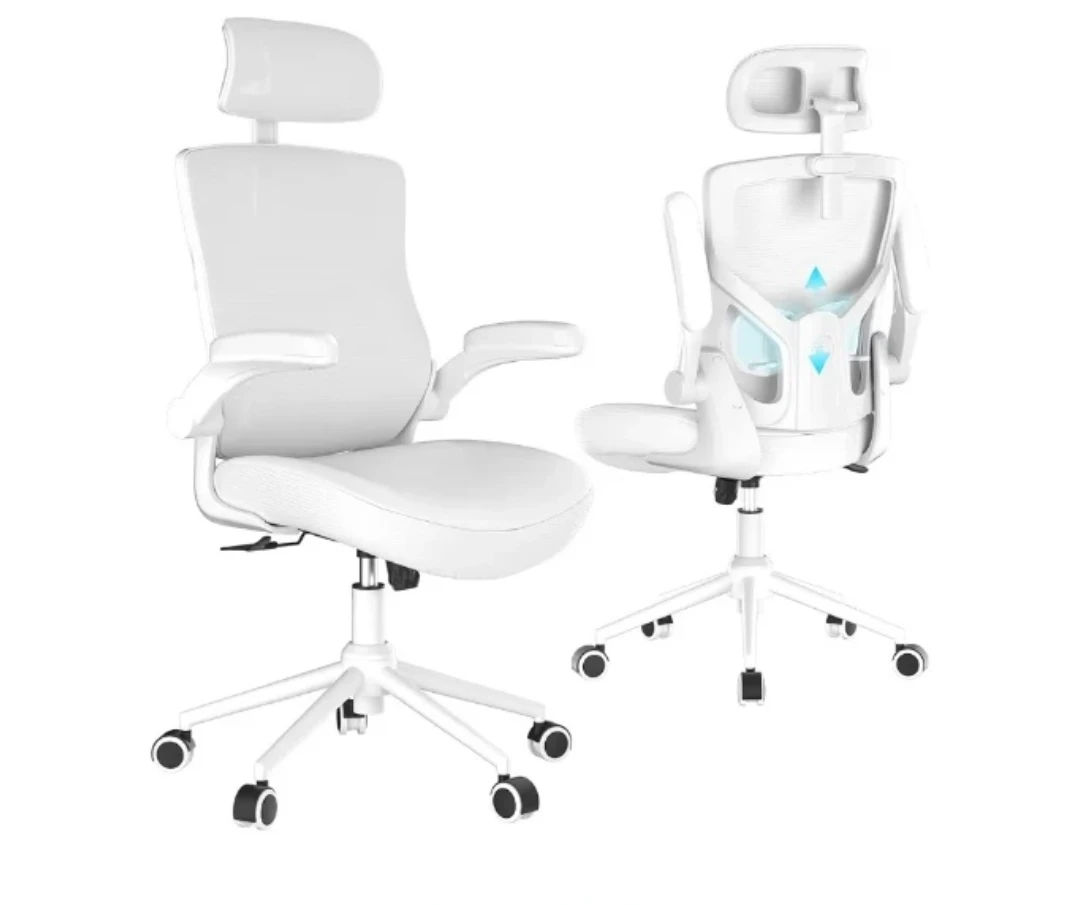 Ergonomic Office Chair - White Mesh with Lumbar Support - photo 4