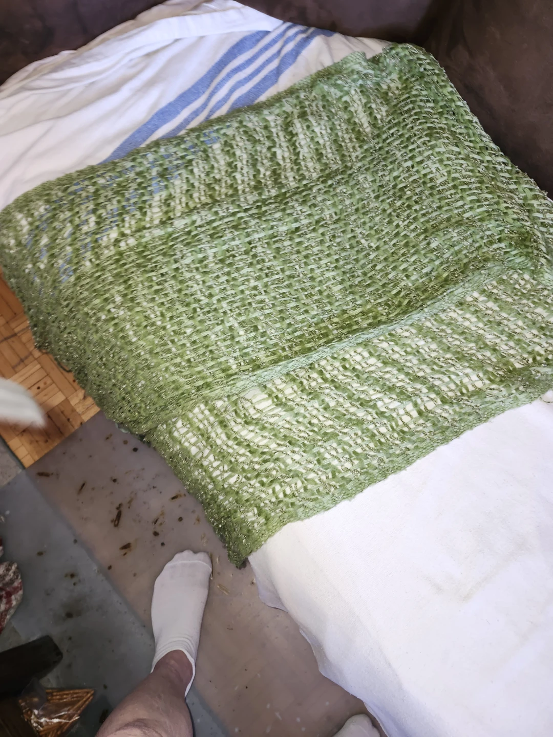 Green Woven Scarf