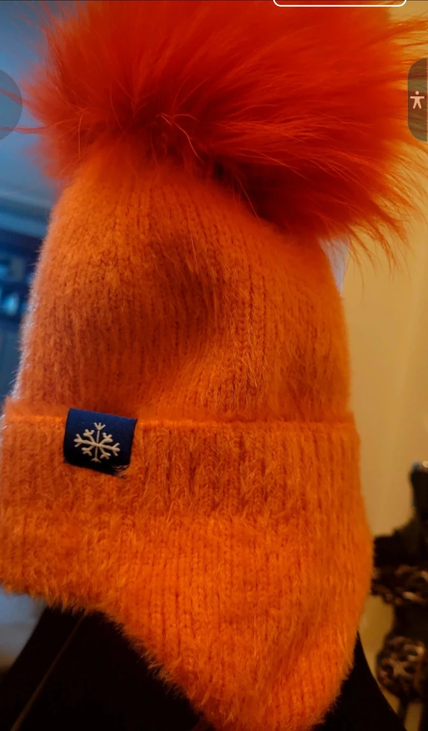 Cllikko Orange Beanie with Pom Pom - photo 2