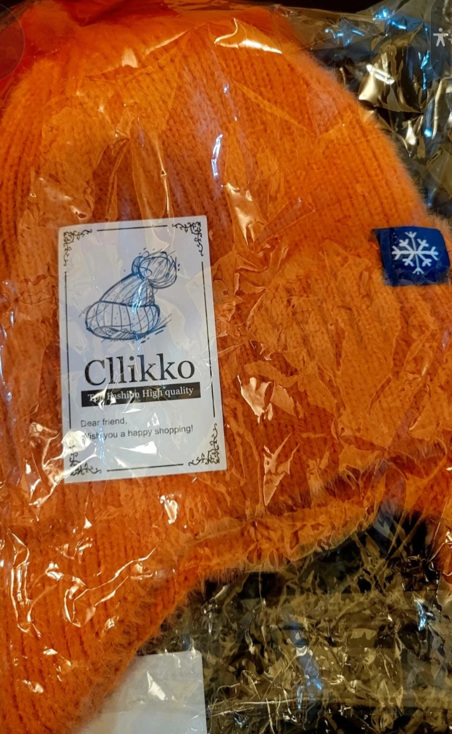 Cllikko Orange Beanie with Pom Pom - photo 3