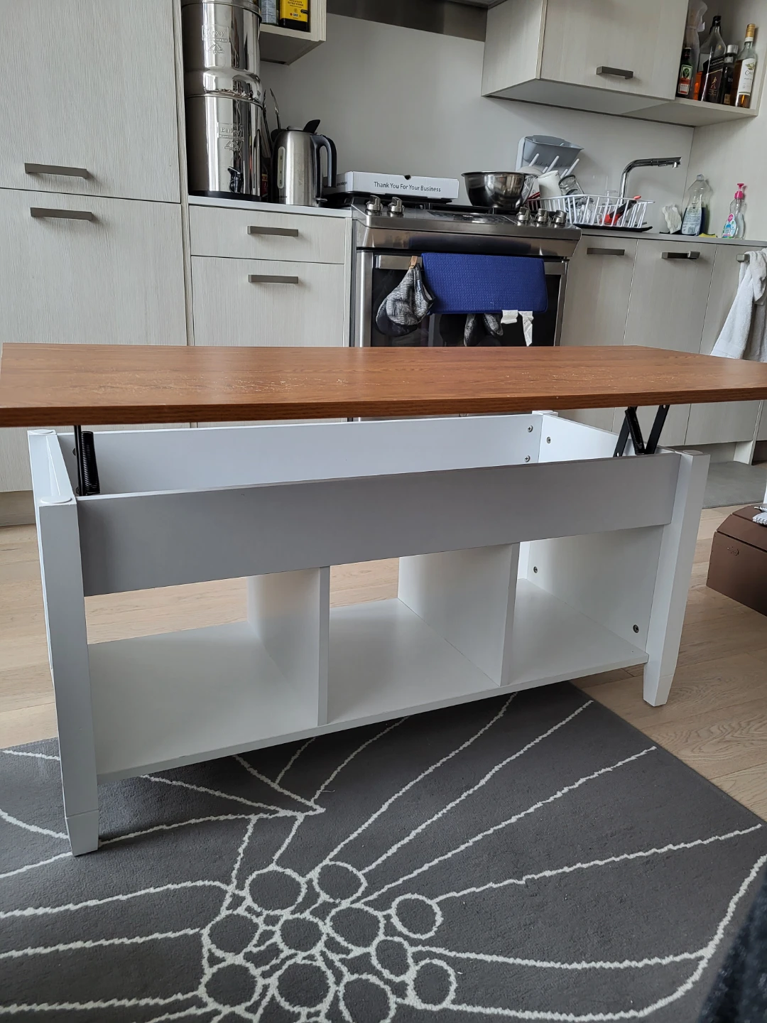 Lift Top Coffee Table with Storage - photo 2