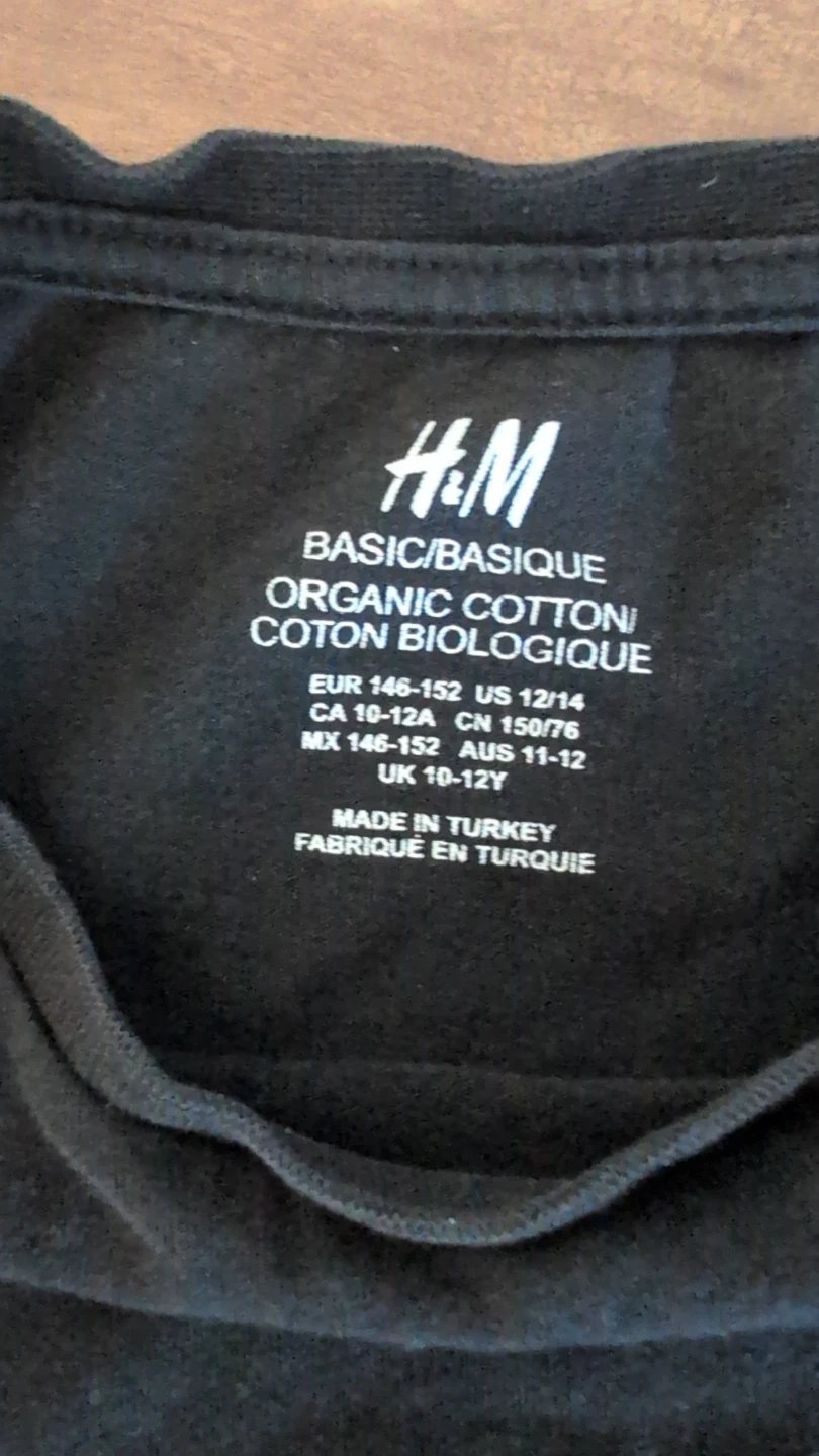 H&M Organic Cotton Black T-Shirt - photo 2