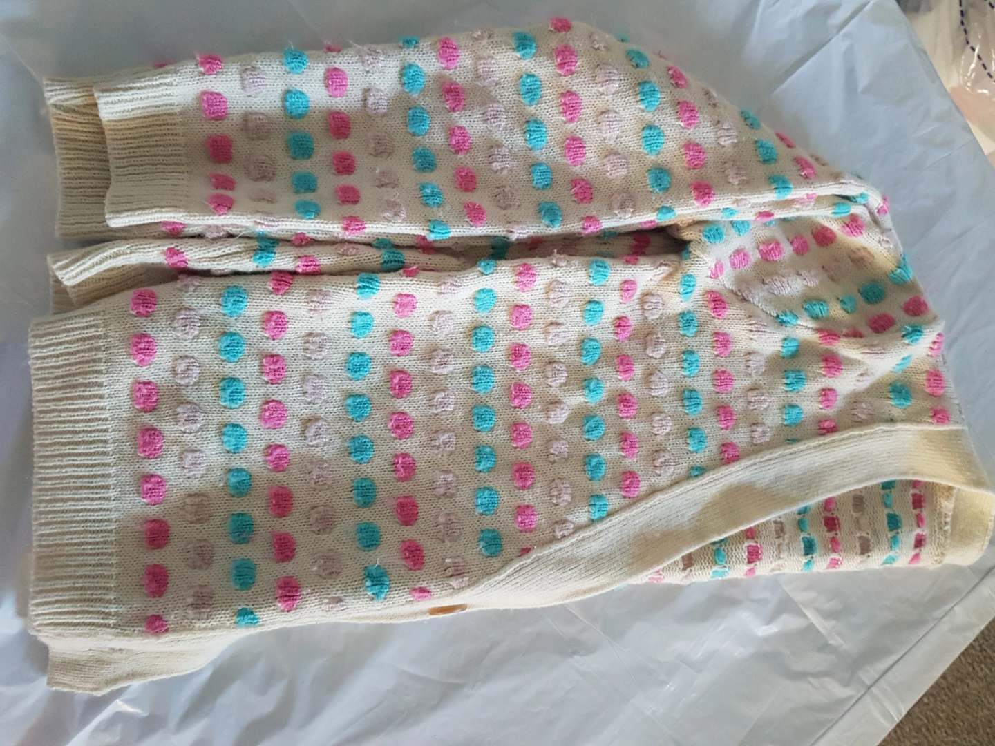 Small Cream Polka Dot Cardigan - photo 2