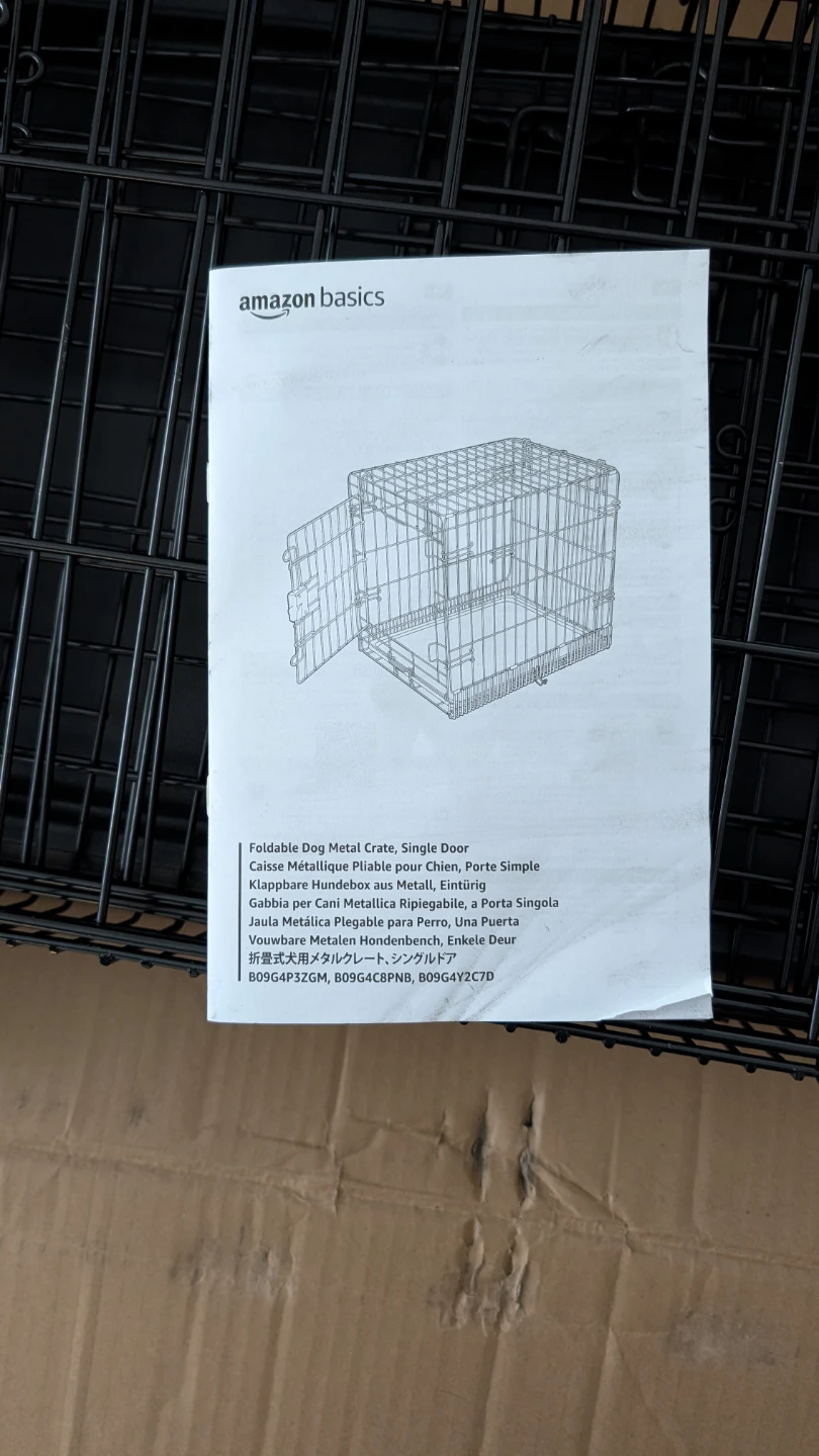 Amazon Basics Foldable Single Door Dog Crate
