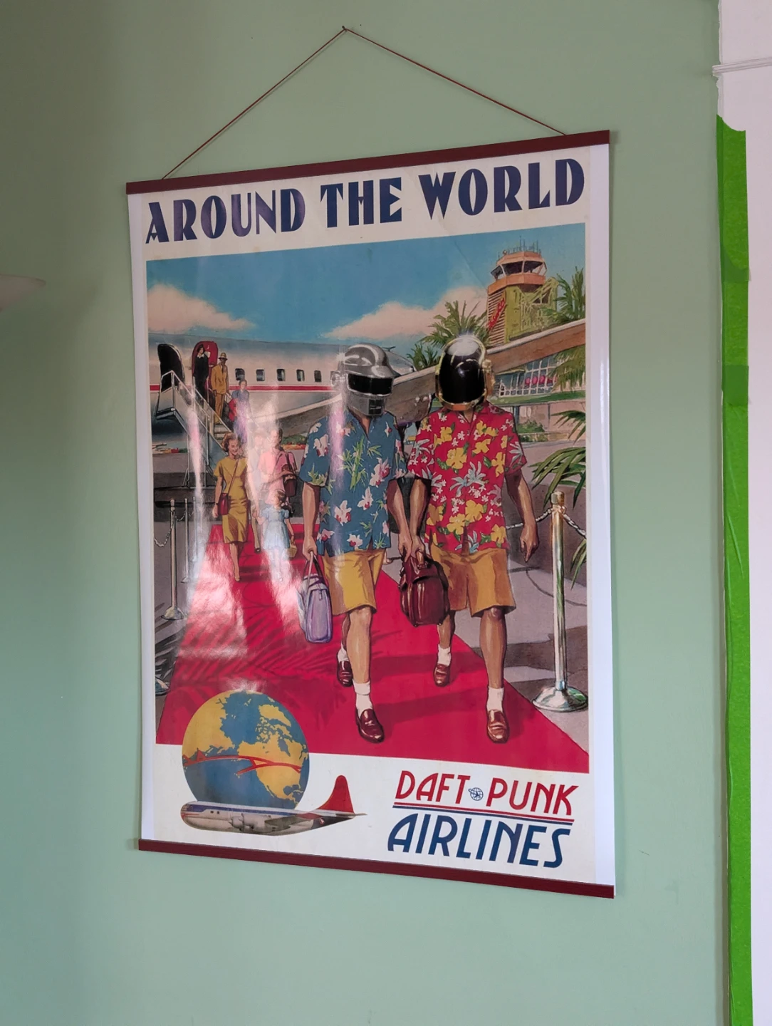 Daft Punk Airlines Around the World Poster