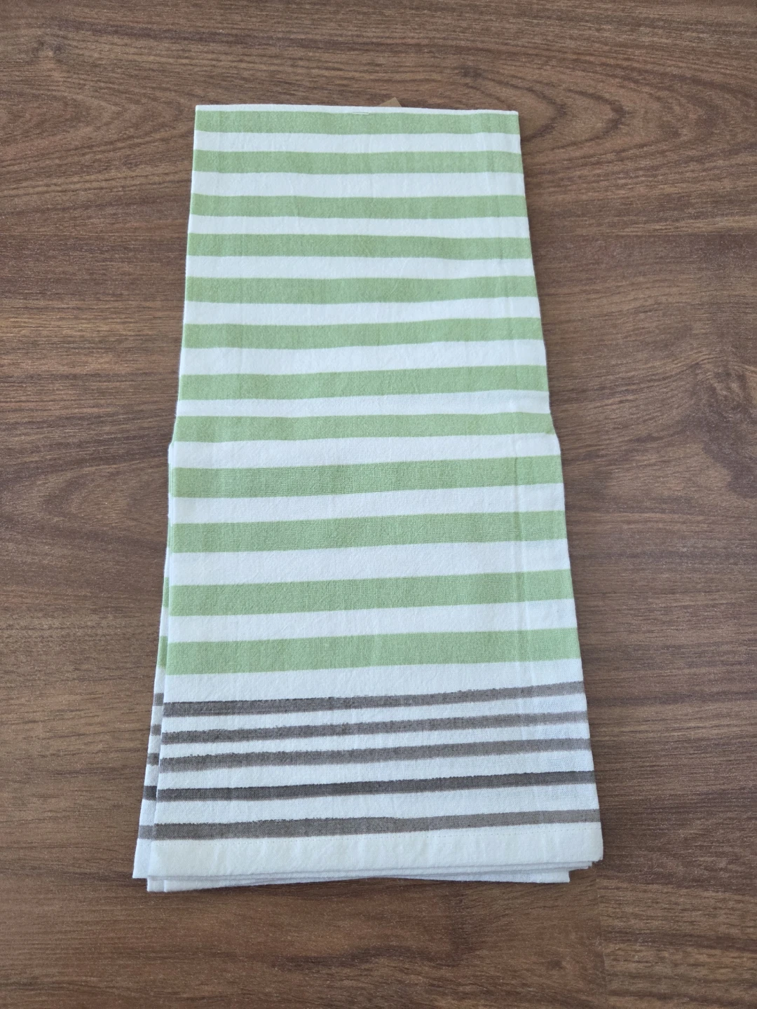 Chuck Hughes Striped Tea Towel Green Cotton - photo 2