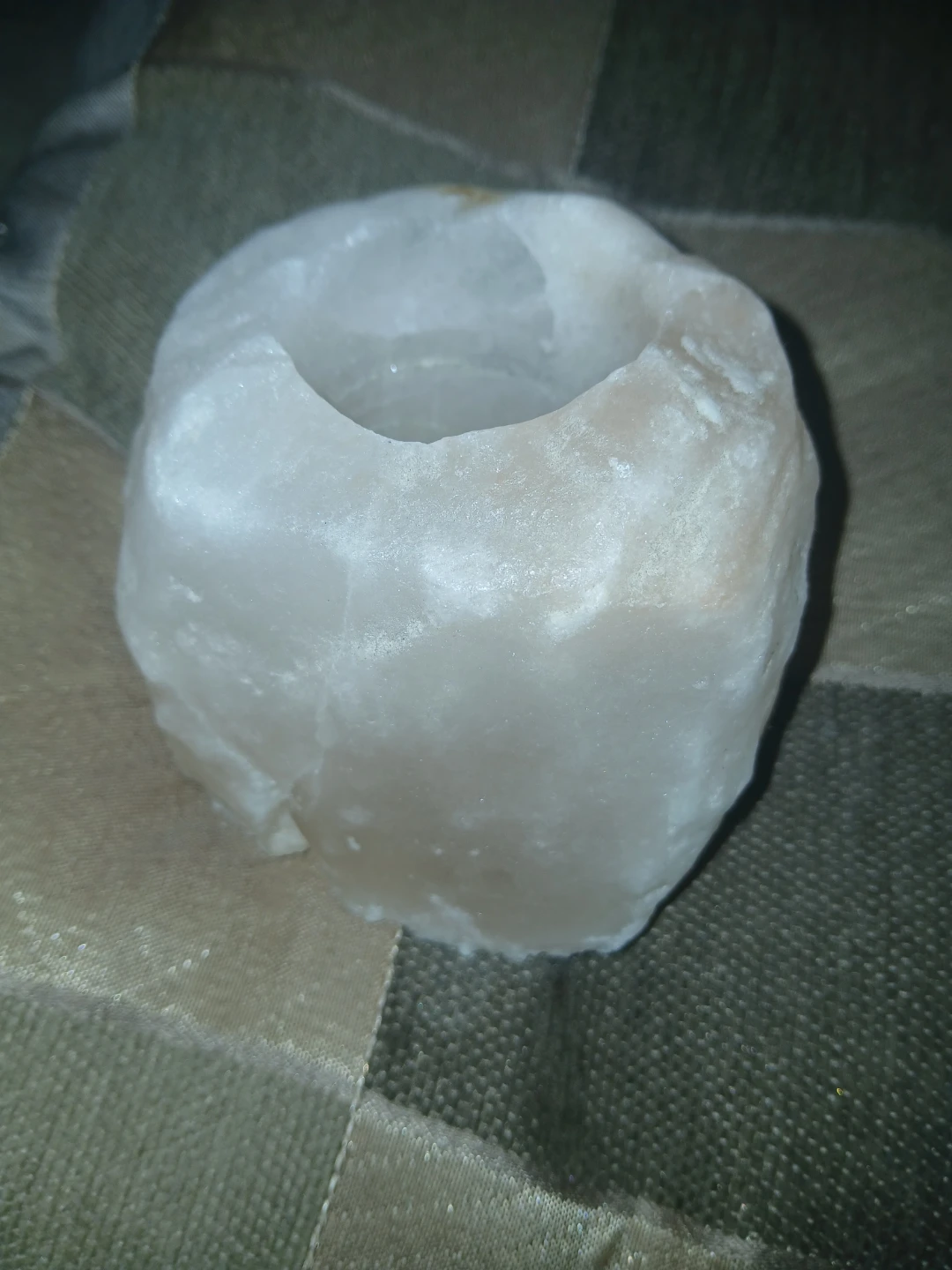 White Himalayan Salt Votive Candle Holder 🥕 - photo 2