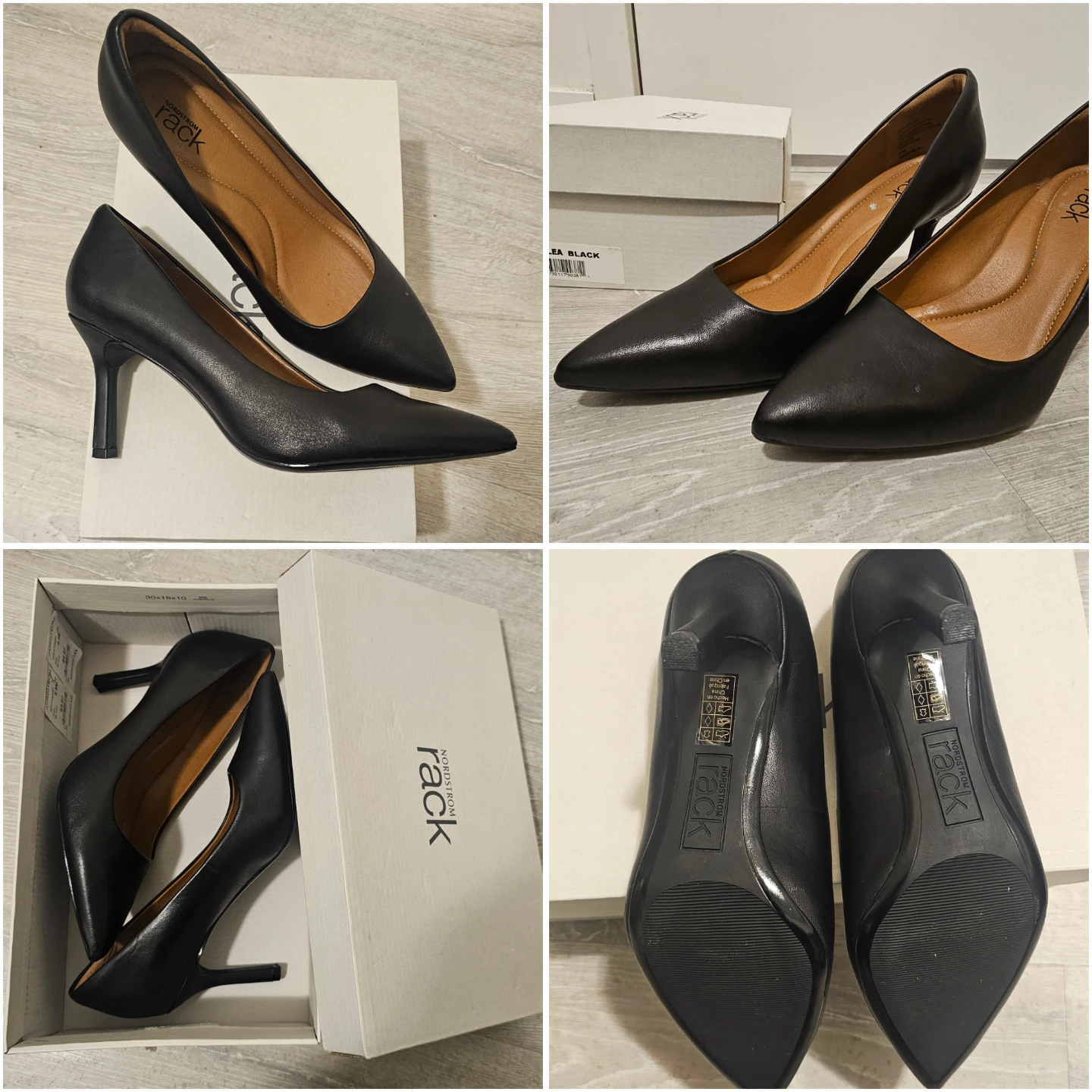 Nordstrom Rack Black Pointed Toe Heels - Women's Size 6.5