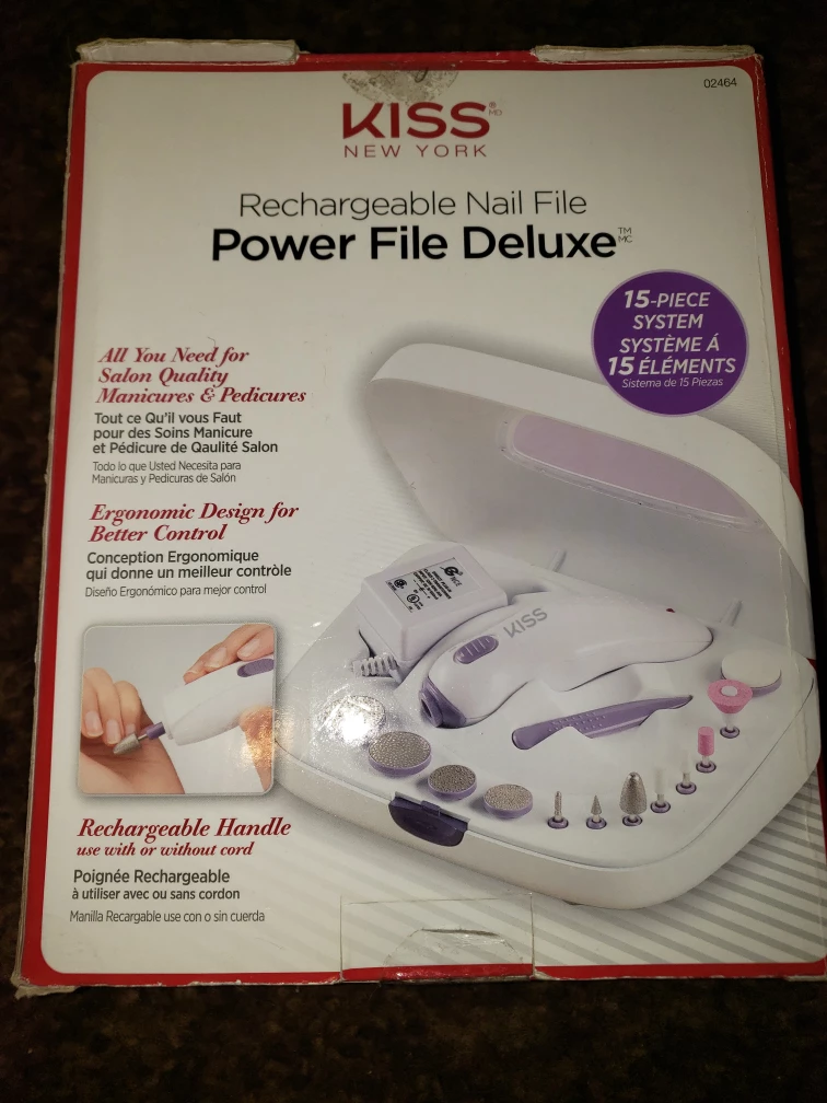 KISS New York Rechargeable Nail File Power File Deluxe