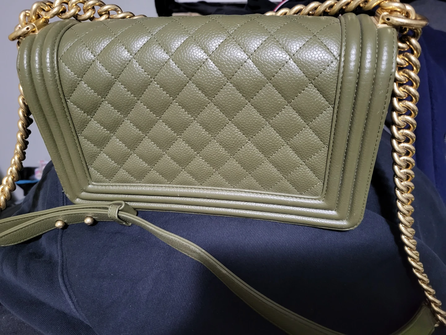 Chanel Quilted Flap Bag - Olive Green - photo 2