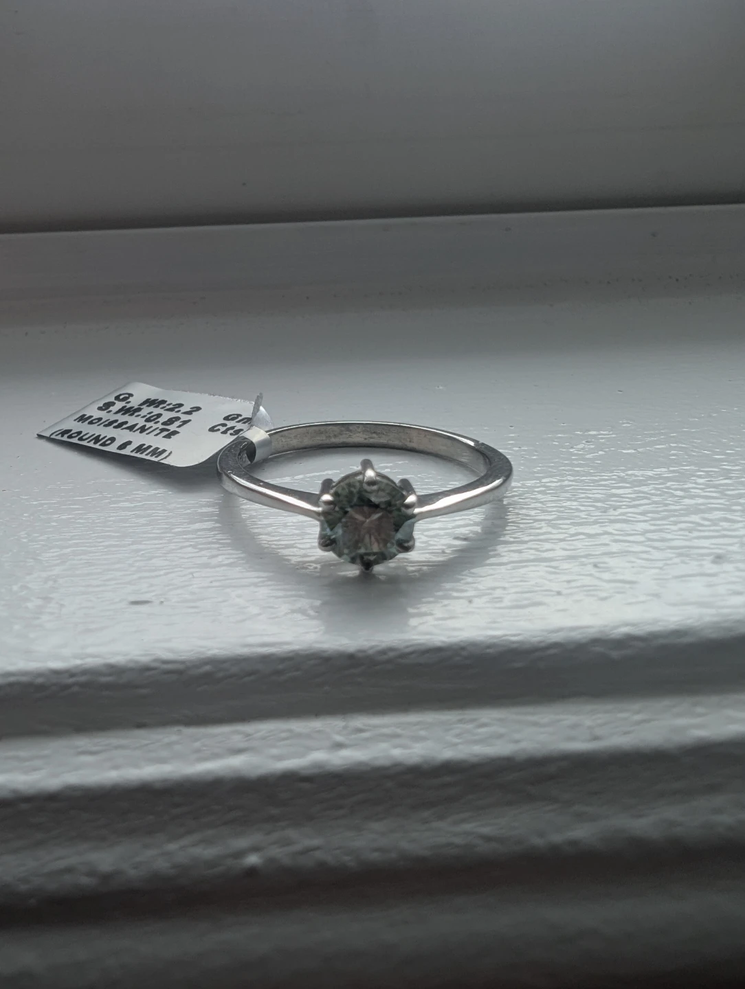 Brand New Silver Moissanite Ring For Sale - photo 4