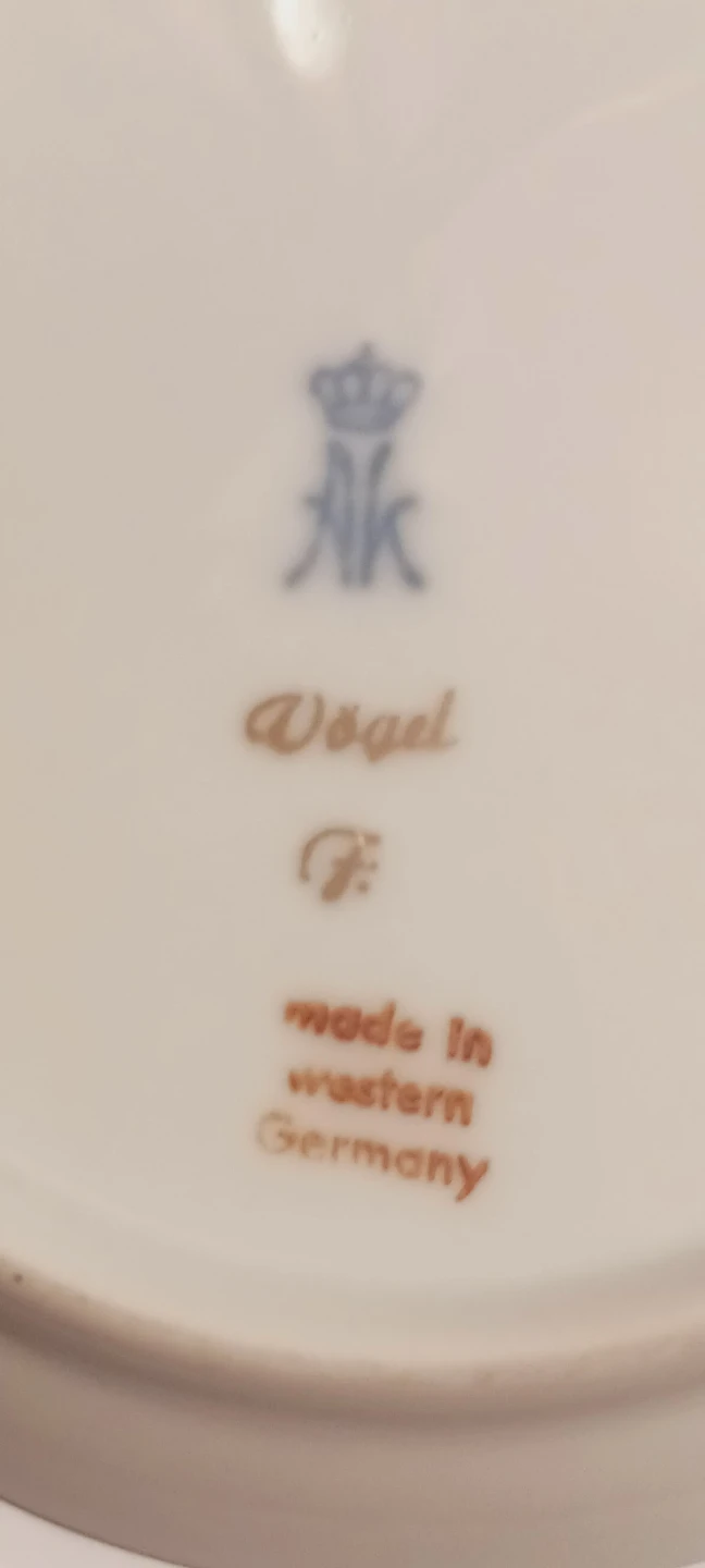 AK Vogel Western Germany Gold Rimmed Mini Plate - photo 3