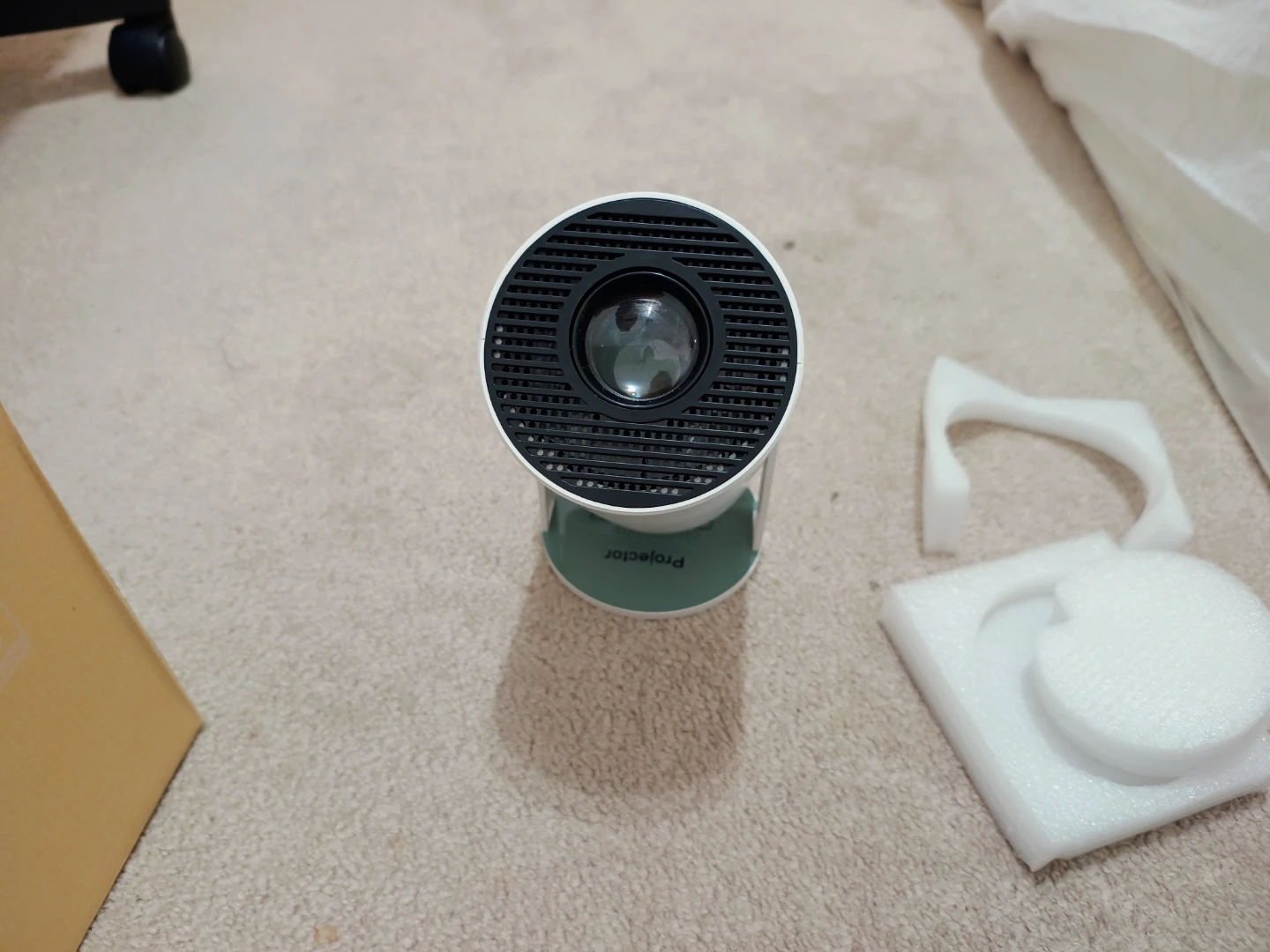 White Portable Projector with Remote - photo 3
