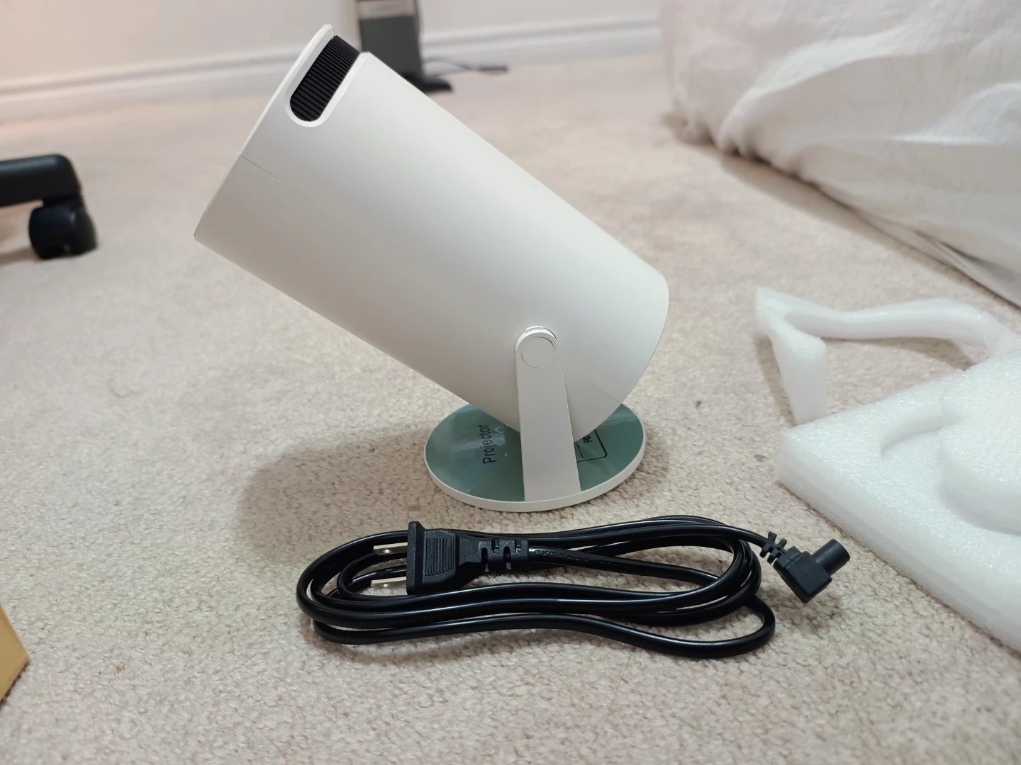 White Portable Projector with Remote - photo 2