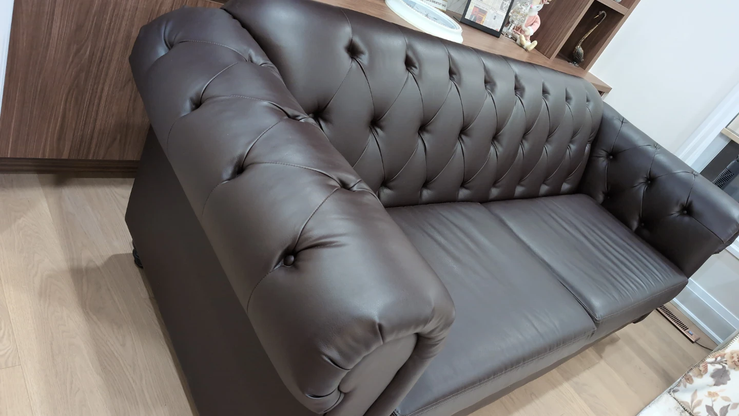 Brown Tufted Chesterfield Sofa - photo 2