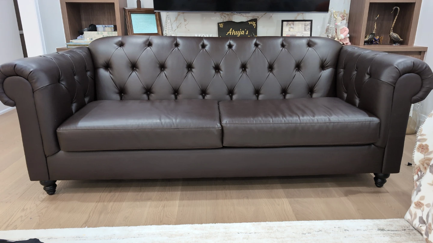 Brown Tufted Chesterfield Sofa - photo 3