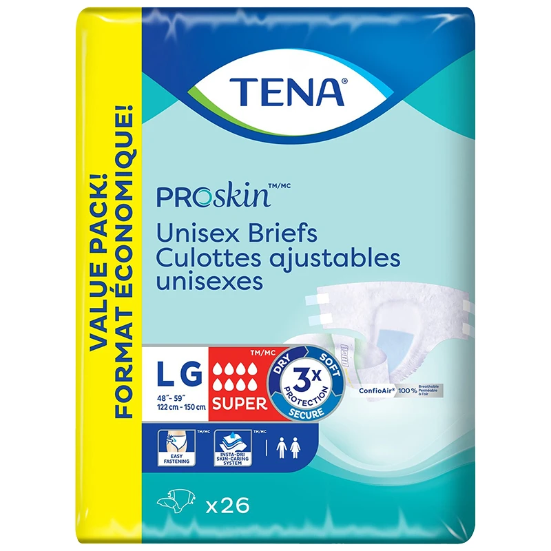TENA Proskin Unisex Briefs - Super/Large