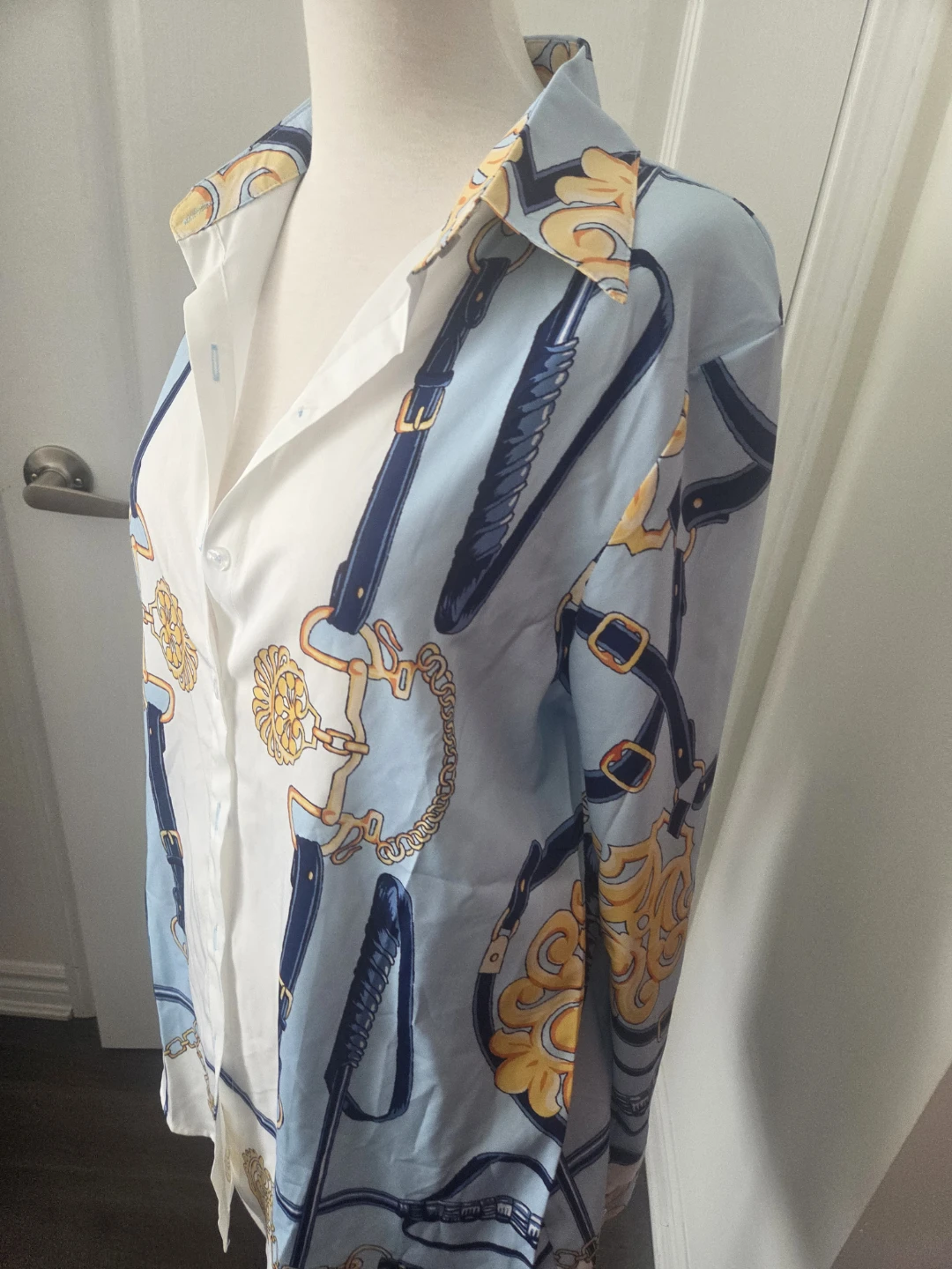 Women's Printed Button-Up Shirt