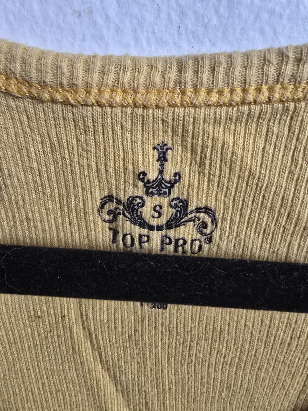 Top Pro Yellow Ribbed Tank Top Size S - photo 2