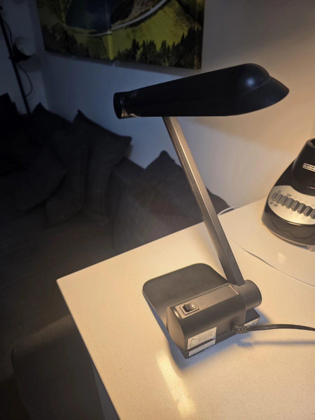Black Adjustable Fluorescent Desk Lamp - photo 2
