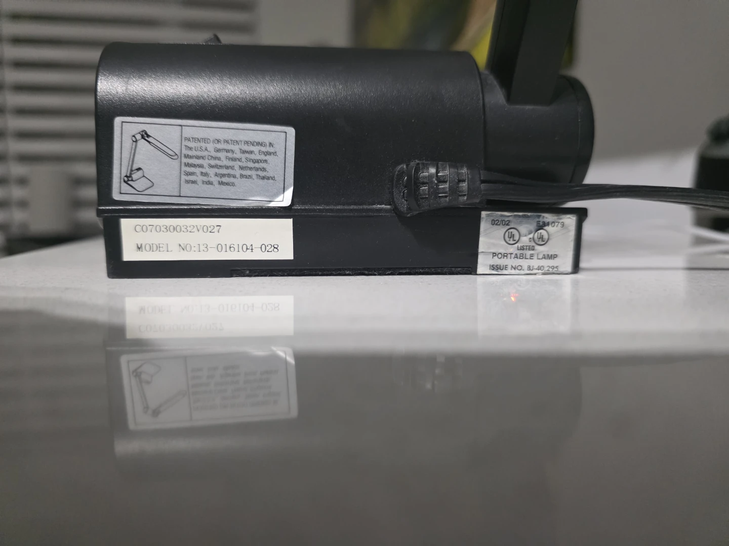 Black Adjustable Fluorescent Desk Lamp - photo 5