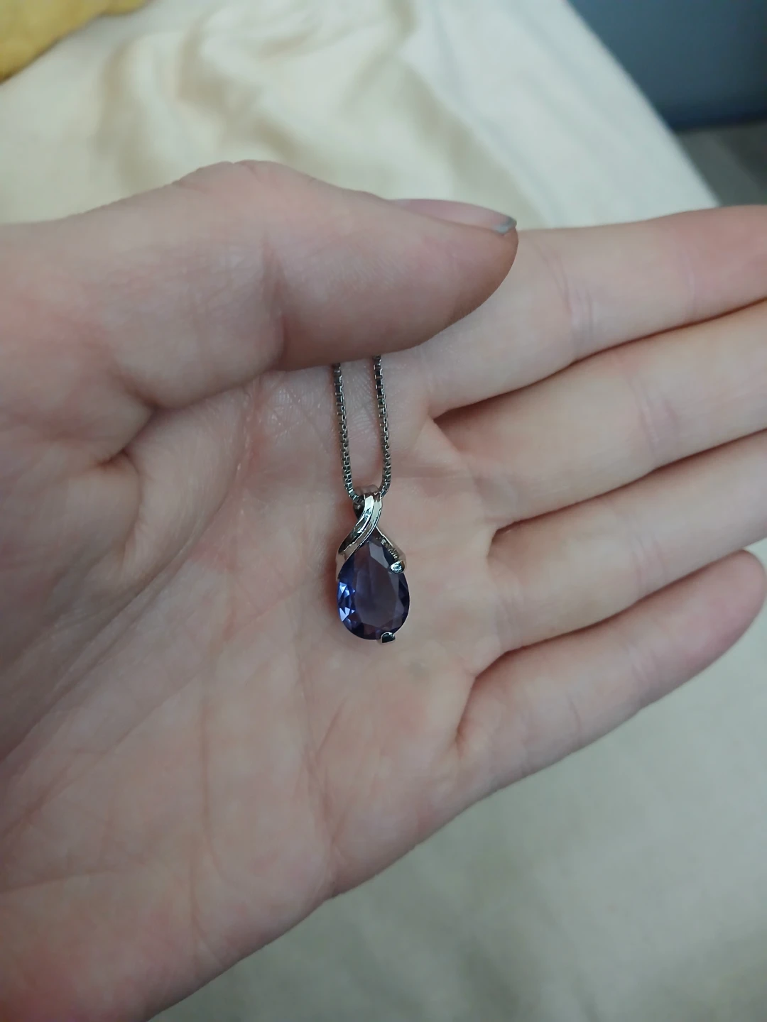 925 Silver And Lab Grown Amethyst Pendant Necklace - photo 4