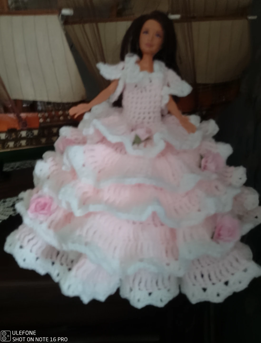 Hand-knitted Doll Dress