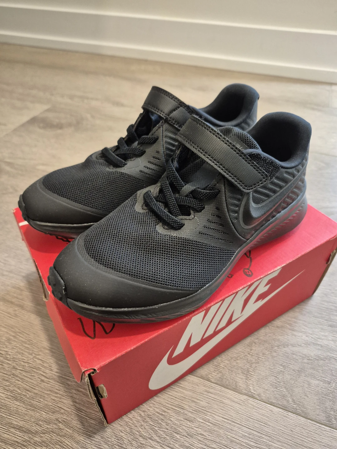 New! Nike Star Runner 3 PS Black Running Shoes TD AT1807-003