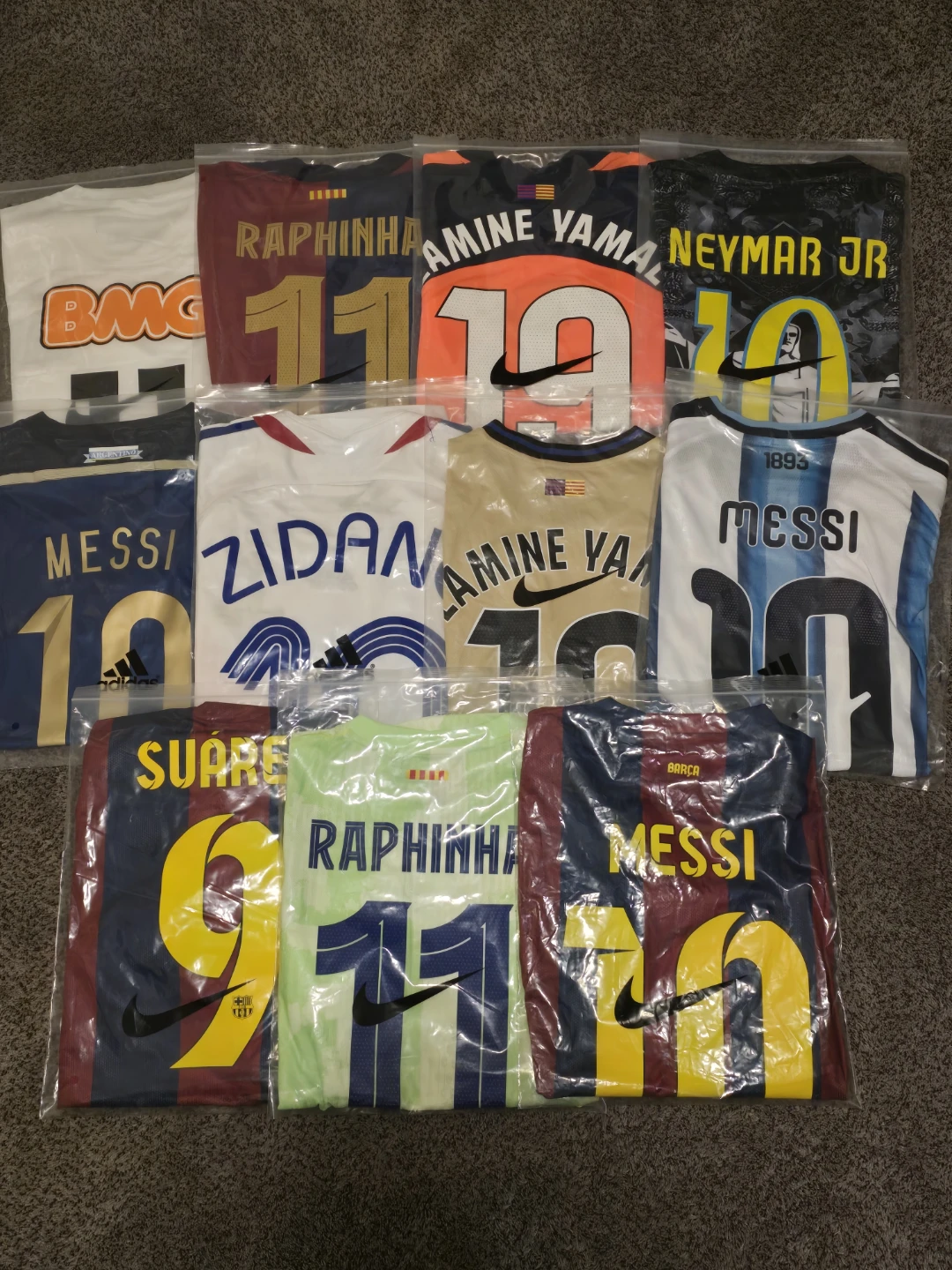 Bundle of 10 Assorted Football Jerseys