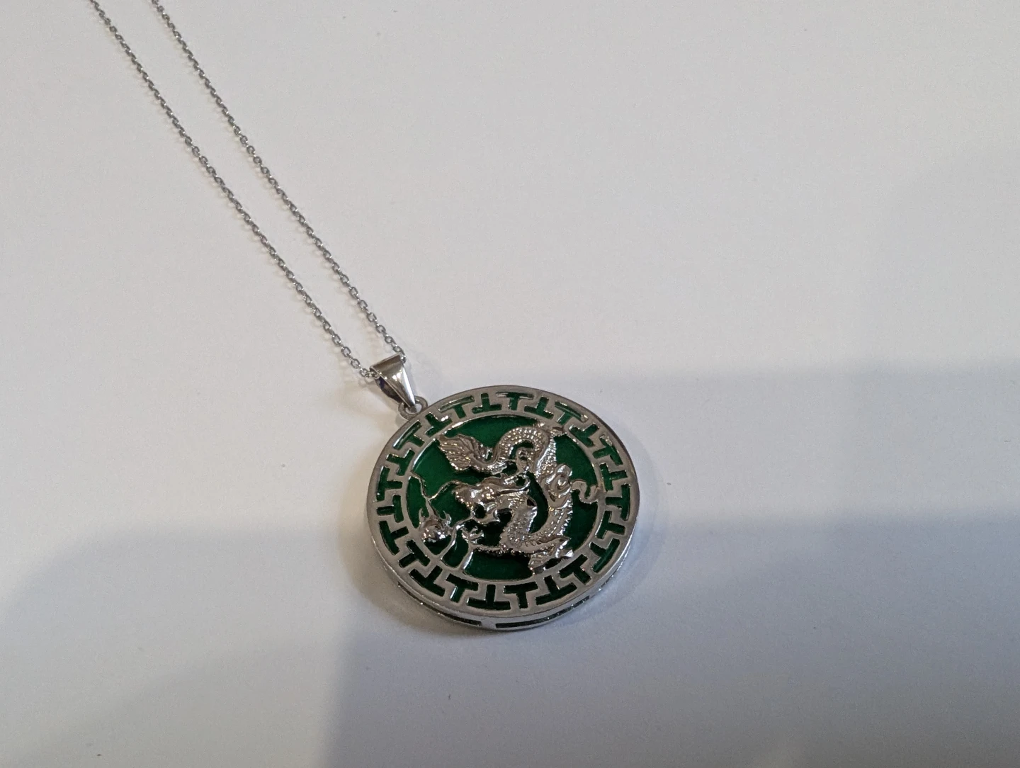 Brand New Silver Jadeite Necklace For Sale - photo 4