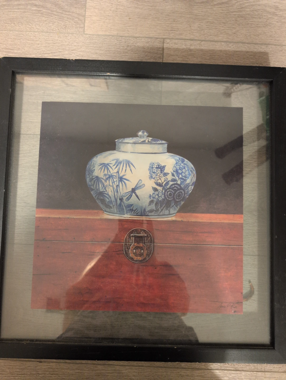 Framed Artwork - Blue and White Ginger Jar Print - photo 3