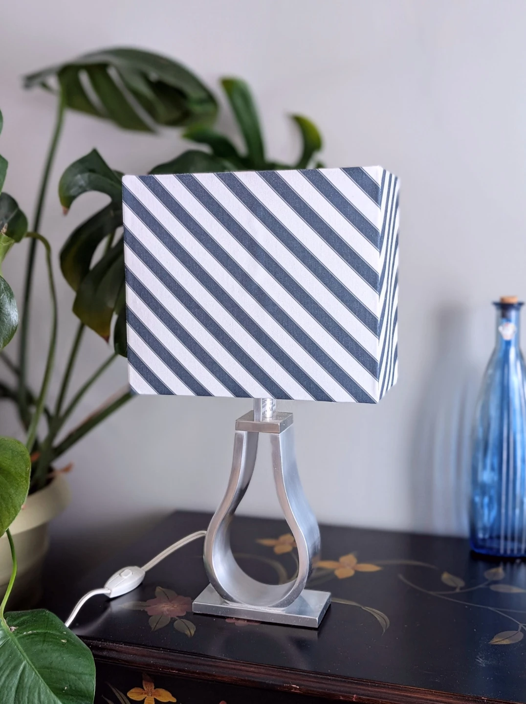 Discontinued IKEA Silver Loop Lamp with Custom Nautical Shade