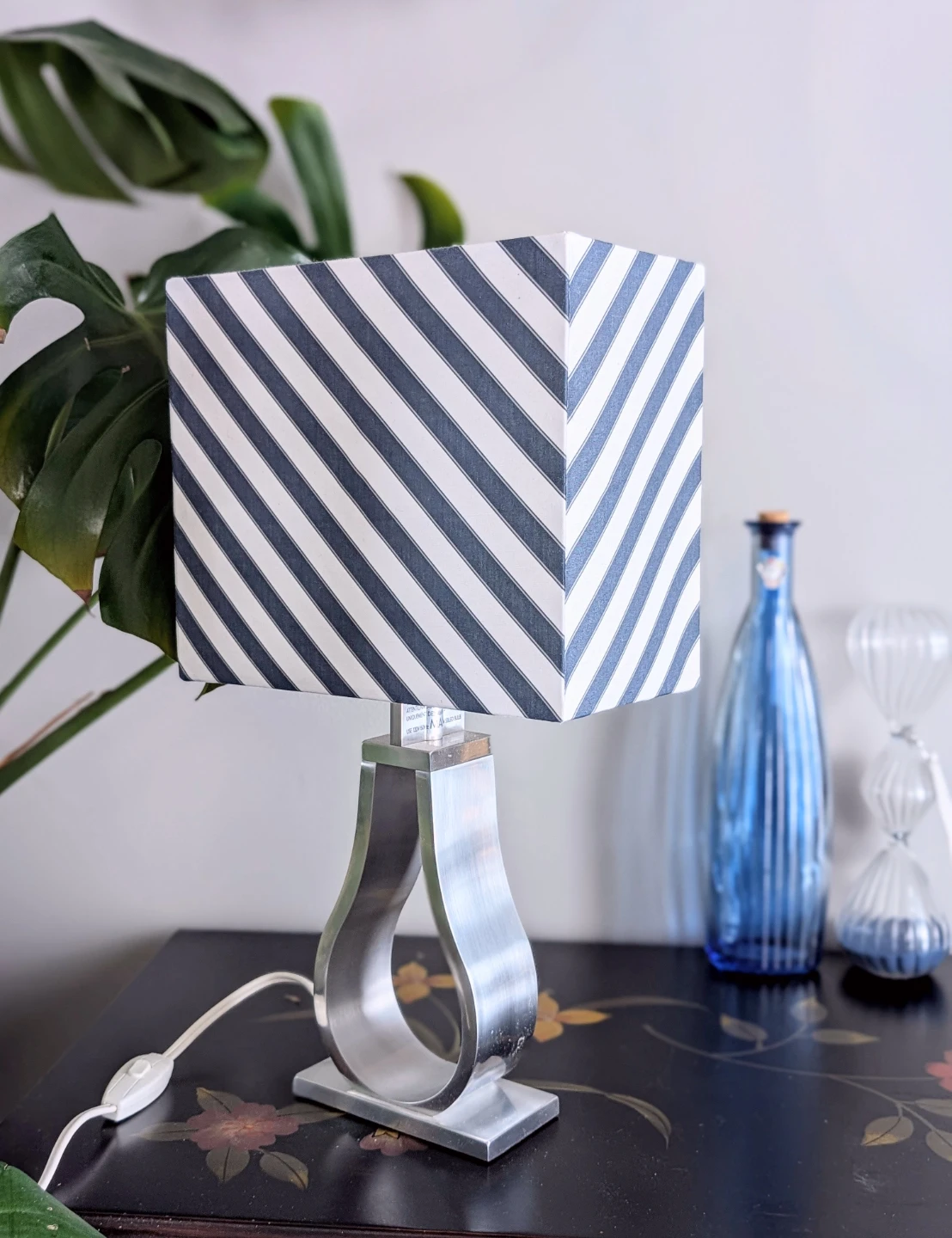 Discontinued IKEA Silver Loop Lamp with Custom Nautical Shade - photo 2