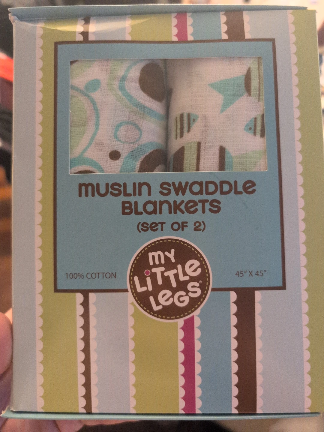 My Little Legs Muslin Swaddle Blankets (Set of 2)