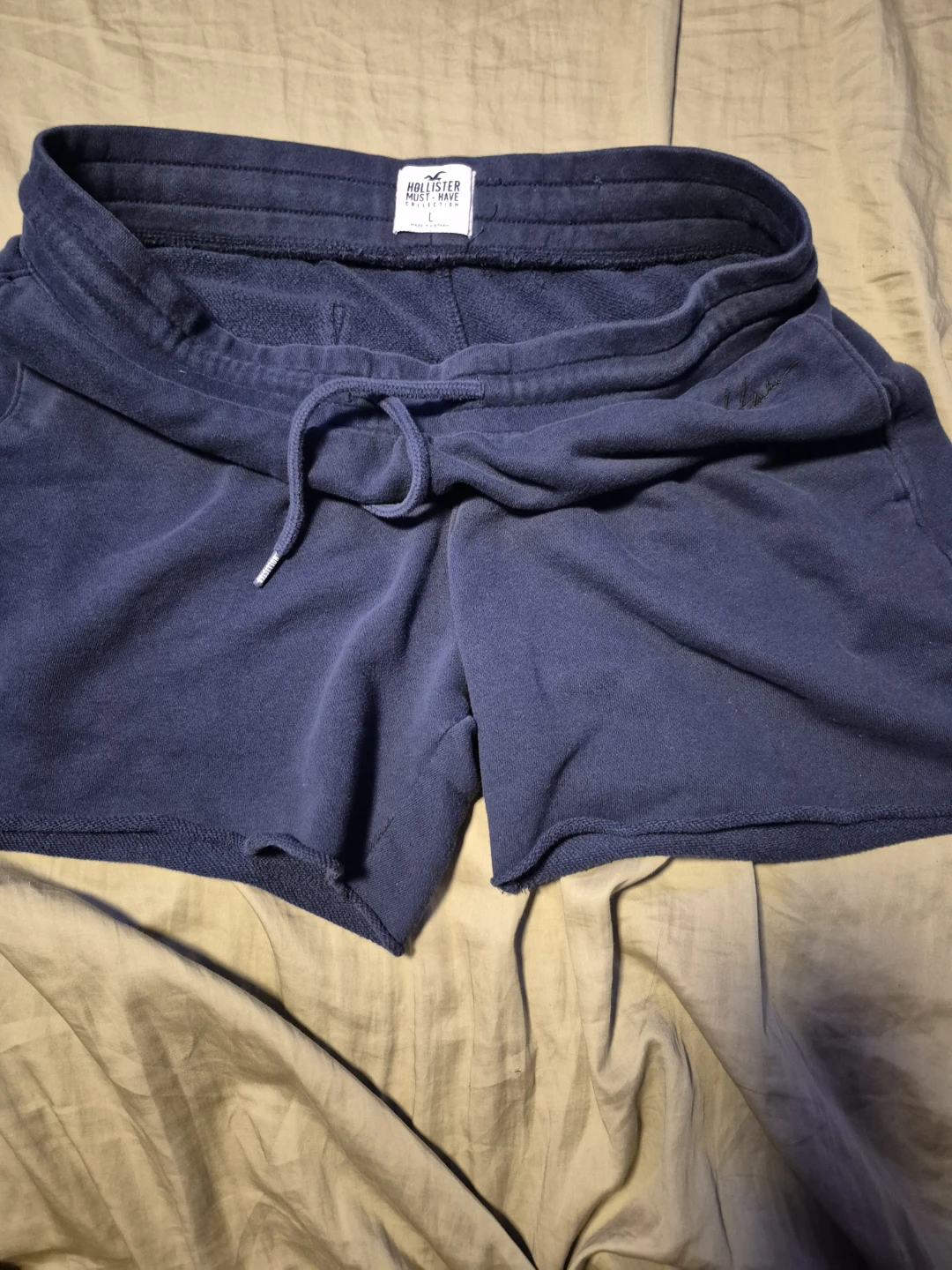 Hollister Must-Have Collection Sweat Shorts Size L Navy Blue