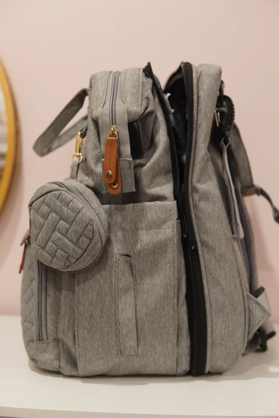 Good Mam Gray Diaper Backpack with Pouch - photo 2