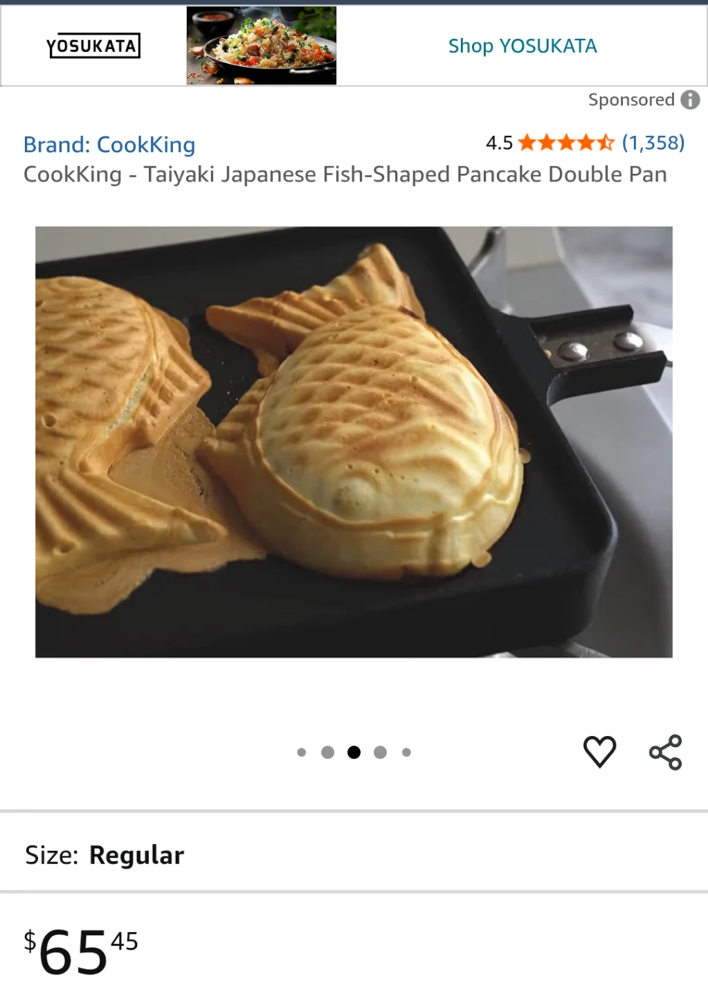 CookKing Korean style  Fish-Shaped Pancake Pan. Made in Korea