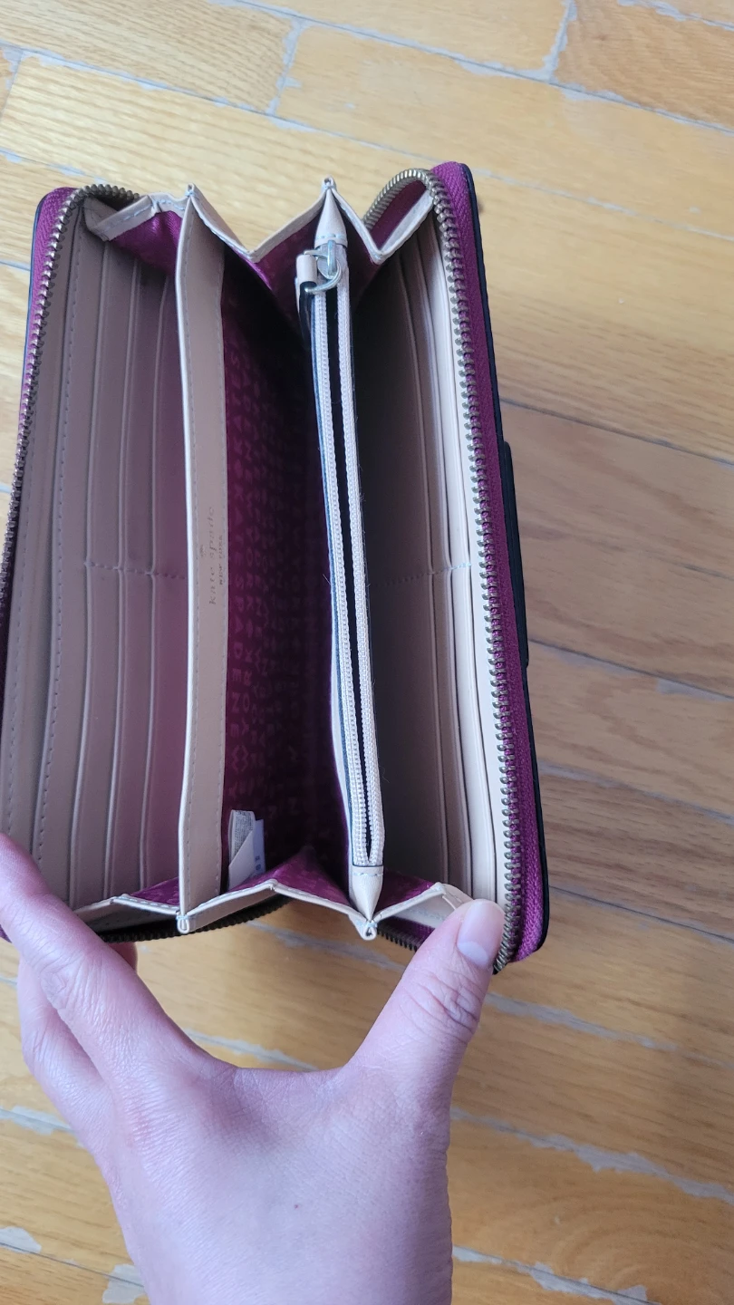 Kate Spade New York Zip Around Wallet - Magenta Leather - photo 3