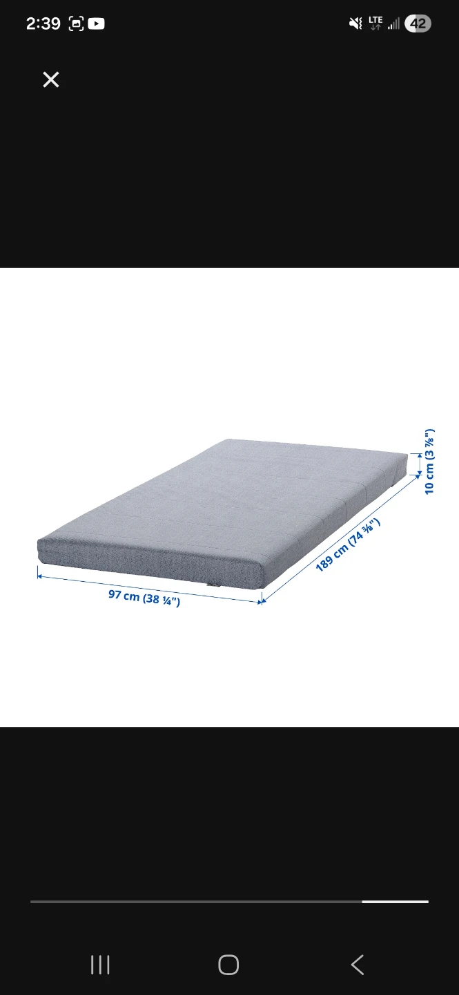IKEA twin Bed Frame and Mattress - photo 5
